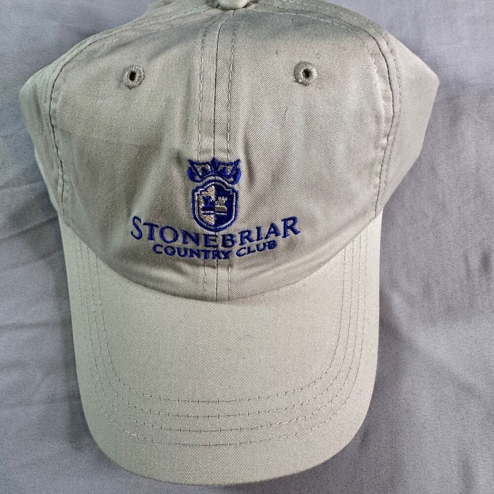 Imperial Stonebriar Country Club Golf Hat Beige Cotton Adjustable Dad Cap